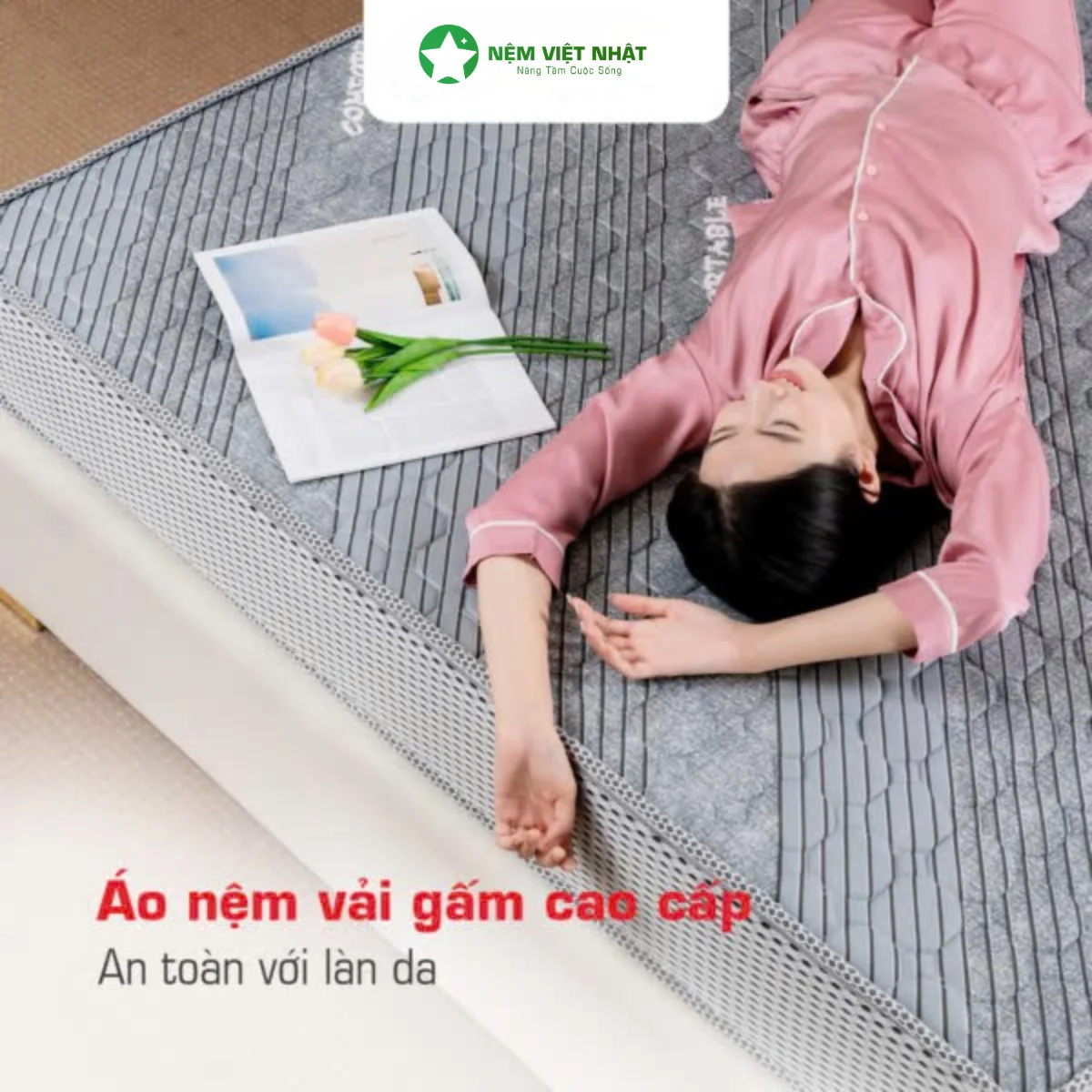 Nệm Foam Việt Nhật Nano - Êm Ái, Mềm Mại, Ngủ Ngon Mỗi Đêm - Ảnh 6