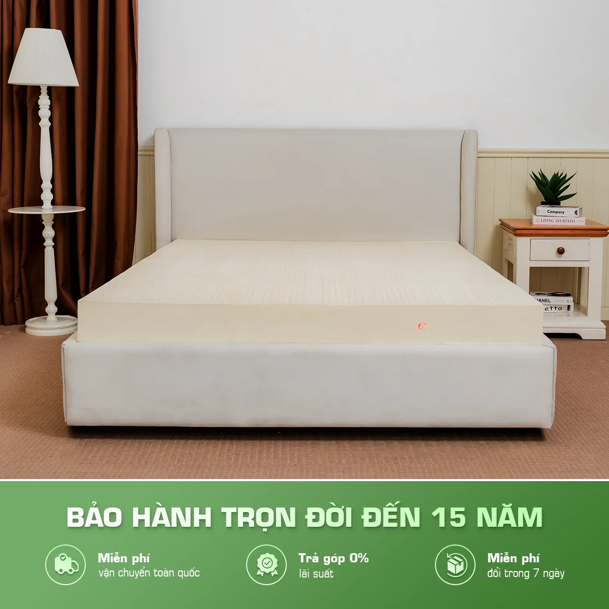 Nệm Cao Su Thiên Nhiên Việt Nhật Natural - Êm Ái Tuyệt Đối, Nâng Đỡ Chuẩn Cột Sống - Ảnh 3