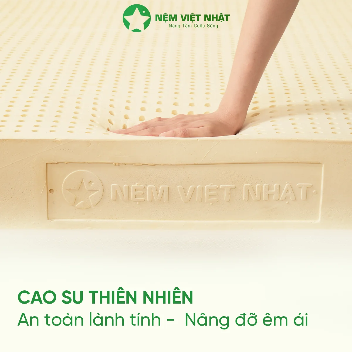 chất liệu nệm cao su thiên nhiên Việt Nhật an toàn sức khỏe