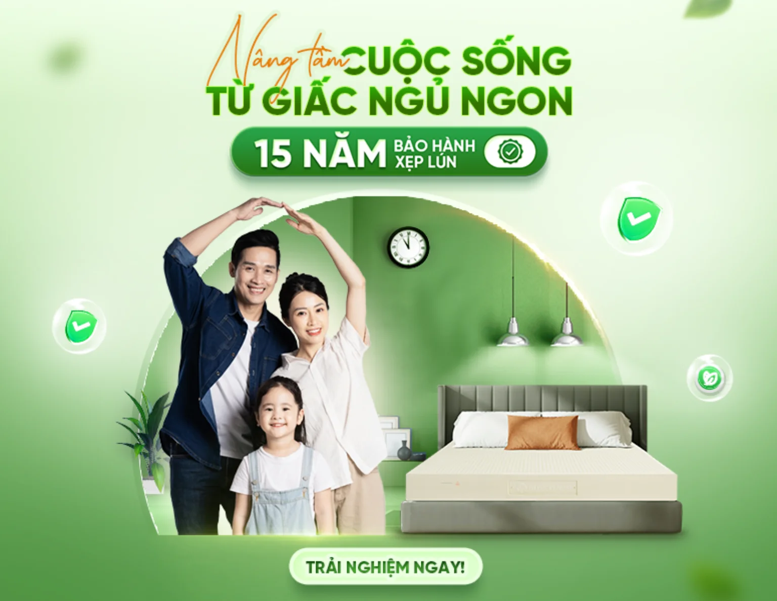 Banner di động nệm cao su Luxury Việt Nhật chính hãng, êm ái, bền đẹp