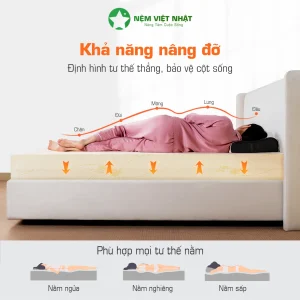 nệm foam latex gold việt nhật êm ái thoáng khí