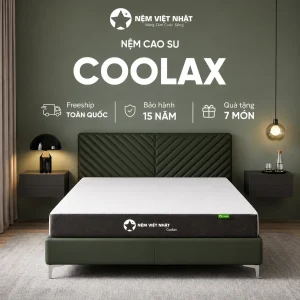 Nệm Cao Su Việt Nhật Coolax - mát trọn giấc, khử mùi êm ái nâng đỡ